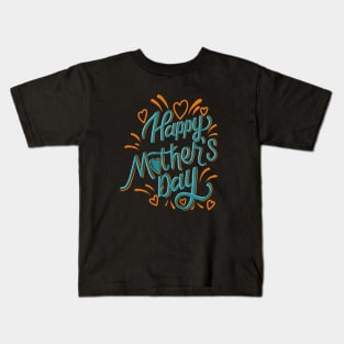 happy mother's day with love in handwriting Kids T-Shirt